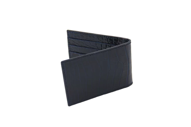 Jessica Cohen Petite maroquinerie portefeuilles homme alligator bleu foncé