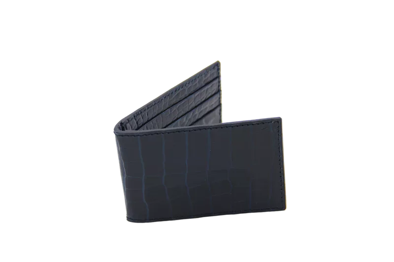 Jessica Cohen Petite maroquinerie portefeuilles homme alligator bleu foncé