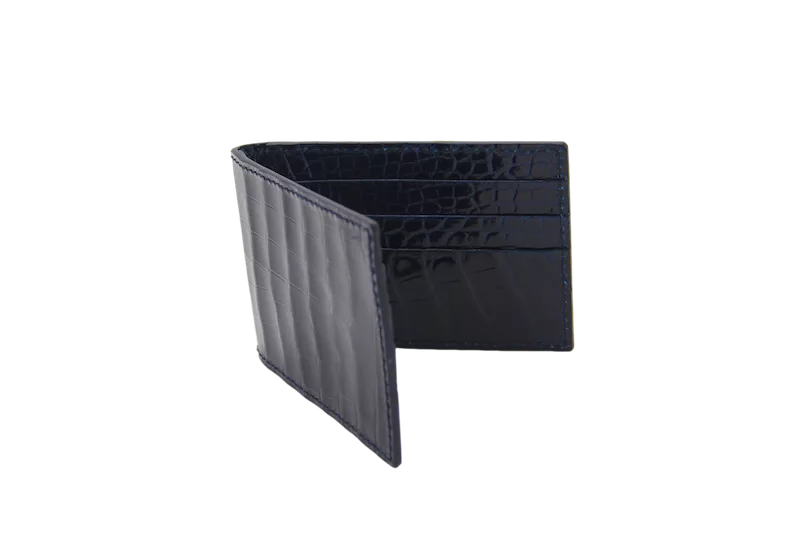 Jessica Cohen Petite maroquinerie portefeuilles homme alligator bleu foncé