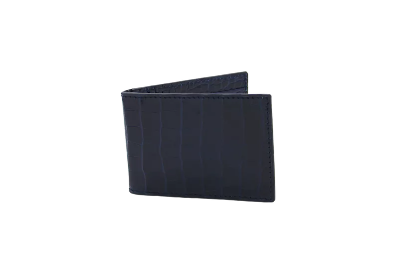 Jessica Cohen Petite maroquinerie portefeuilles homme alligator bleu foncé