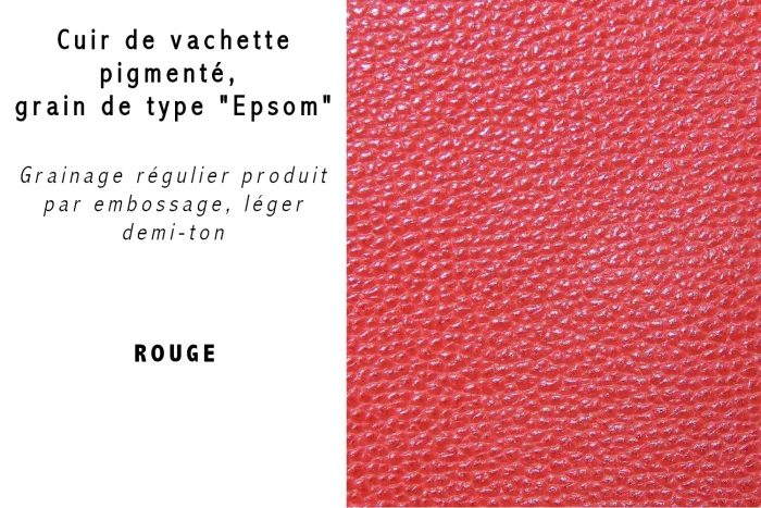 Couleur cuir grain Epsom rouge
