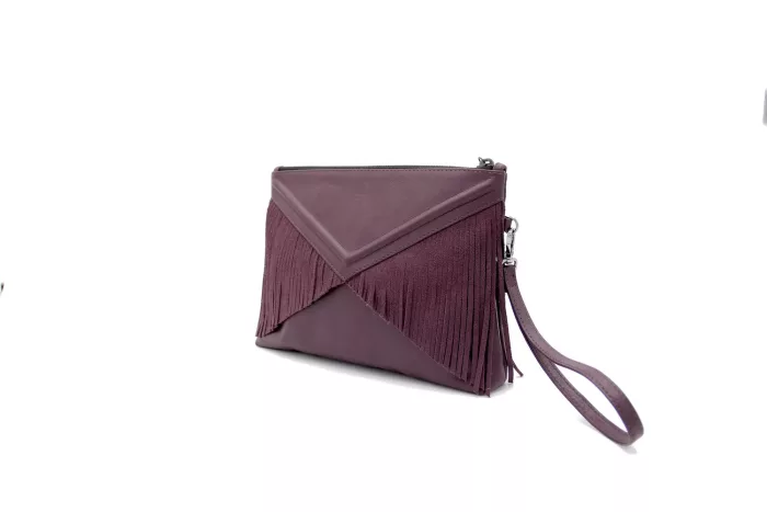 Jessica Cohen Maroquinerie Rock'n Rhombus pochette prune2